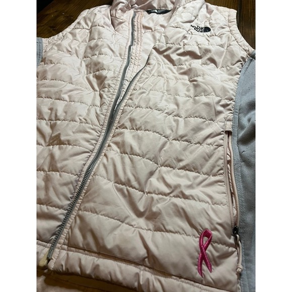 The North Face Pink Quilted Puffer Vest Women's XL Breast Cancer Awareness - Picture 2 of 5